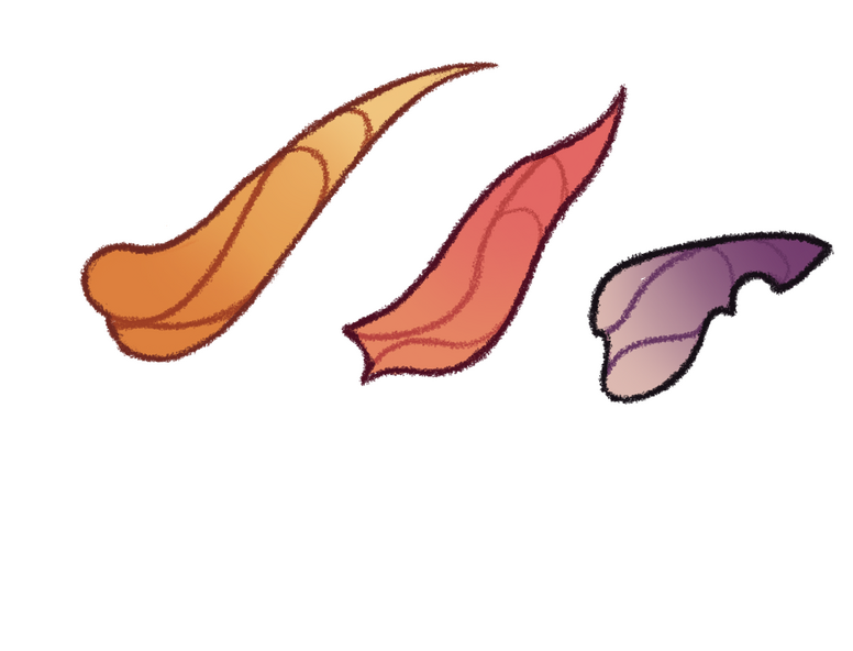 Ears share the same shape but vary in size and mimic the color of the hands and hair.
